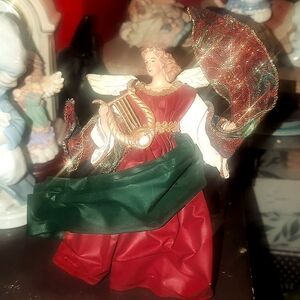 AVAILABLE - Vintage Angel 9" tall with a lair Ornament.